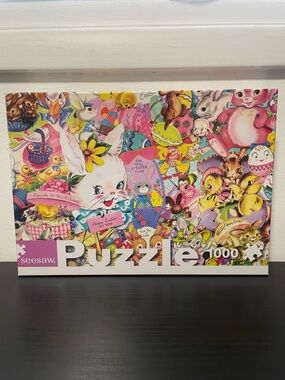 Seesaw Jigsaw Puzzle Hippity Hoppity Easter 1000 Piece NEW SEALED Bunny Rabbits